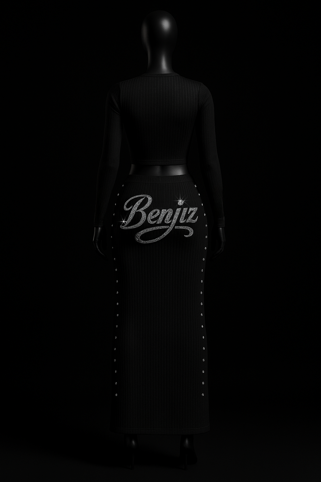 Right On The Benjiz "Ribbed Maxi Skirt"