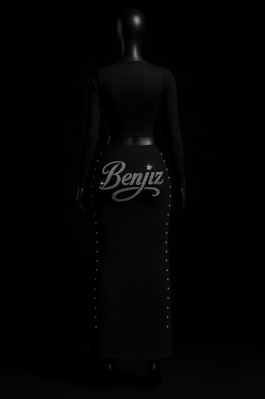 Right On The Benjiz "Ribbed Maxi Skirt"